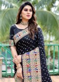 Black color Silk Trendy Saree with Bandhej Print - 2