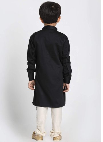 Black Cotton  Embroidered Indo Western