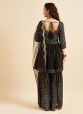Black Georgette Bandhej Print Salwar Suit for Ceremonial - 2