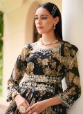 Black Georgette Embroidered Designer Salwar Kameez for Engagement - 2