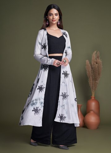 Black Georgette Embroidered Salwar Suit