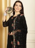 Black Georgette Embroidered Salwar Suit for Festival - 1