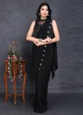 Black Imported Border Trendy Saree for Engagement - 2