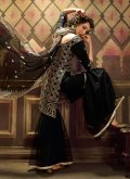 Black Net Sequins Work Designer Palazzo Suit for Ceremonial - 1