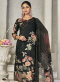 Black Pashmina Digital Print Salwar Suit for Casual - 2