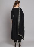 Black Trendy Salwar Kameez in Rayon with Embroidered - 2