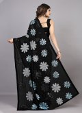 Black Trendy Saree in Georgette with Embroidered - 2