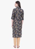 Black Viscose Printed Party Wear Kurti for Casual - 2