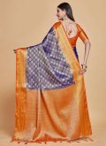 Blue Kanjivaram Silk Woven Classic Designer Saree - 2