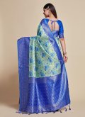 Blue Kanjivaram Silk Woven Classic Designer Saree for Party - 1
