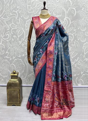 Blue Patola Silk Woven Classic Designer Saree for 
