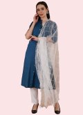 Blue Rayon Plain Work Salwar Suit for Casual - 2