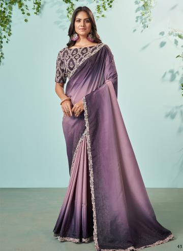 Border Crepe Silk Multi Colour Traditional Saree