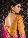 Border Silk Rani Designer Saree - 1