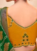 Brasso Traditional Saree in Green Enhanced with Woven - 2
