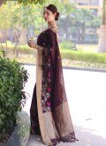 Brown Cotton Silk Woven Classic Designer Saree for Casual - 3