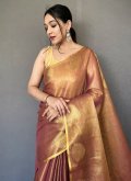 Brown Silk Woven Trendy Saree for Ceremonial - 1