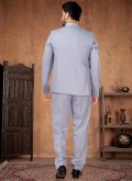 Buttons Rayon Lavender Jodhpuri Suit - 1