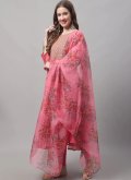 Chanderi Salwar Suit in Pink Enhanced with Embroidered - 2