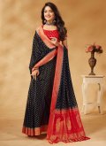 Charming Black Georgette Woven Contemporary Saree for Ceremonial - 2