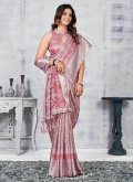 Charming Border Viscose Pink Contemporary Saree - 1