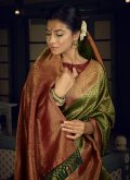 Charming Green Kanjivaram Silk Woven Designer Saree - 1