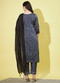 Charming Grey Silk Blend Embroidered Salwar Suit - 2
