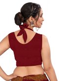 Charming Maroon Crepe Silk Printed Trendy Saree for Casual - 2