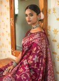 Charming Maroon Patola Silk Woven Classic Designer Saree for Festival - 2