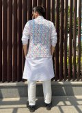Charming Multi Colour Cotton  Embroidered Nehru Jackets - 1