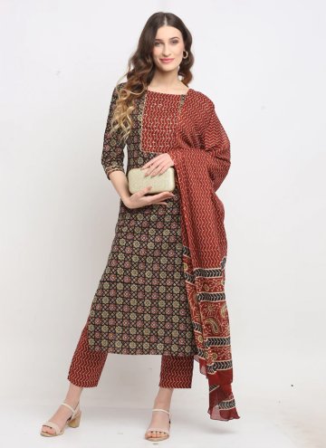 Charming Multi Colour Cotton  Printed Pant Style S