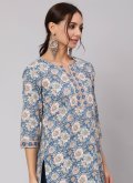 Charming Multi Colour Cotton  Printed Party Wear Kurti for Festival - 2