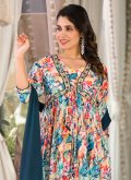 Charming Multi Colour Georgette Digital Print Salwar Suit for Festival - 1
