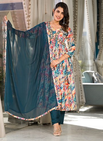 Charming Multi Colour Georgette Digital Print Salwar Suit for Festival