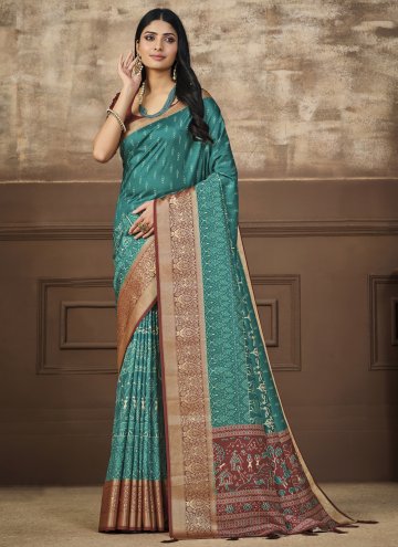 Charming Multi Colour Tussar Silk Digital Print Classic Designer Saree