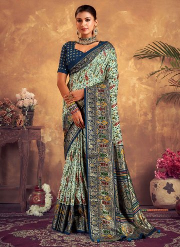 Charming Multi Colour Tussar Silk Woven Designer S