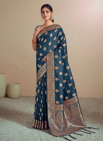 Charming Rama Silk Woven Classic Designer Saree