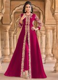 Charming Rani Georgette Embroidered Salwar Suit for Festival - 1