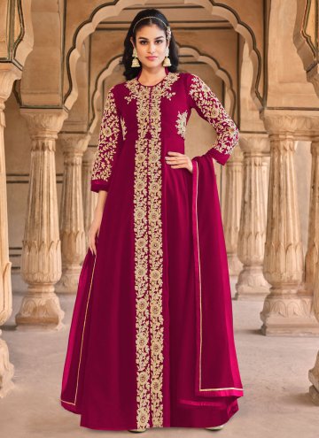 Charming Rani Georgette Embroidered Salwar Suit fo