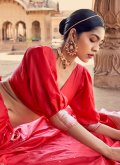 Charming Red Banarasi Woven Contemporary Saree for Ceremonial - 1
