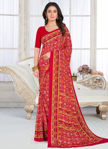 Charming Woven Patola Silk Red Designer Saree