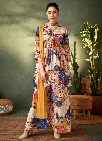 Chinon Palazzo Suit in Multi Colour Enhanced with 