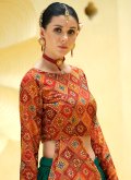 Chinon Readymade Lehenga Choli in Multi Colour Enhanced with Embroidered - 3