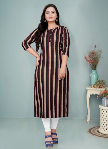 Cotton  Casual Kurti in Multi Colour Enhanced with