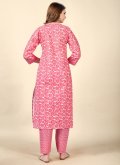 Cotton  Designer Kurti in Pink Enhanced with Printed - 1