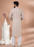 Cotton  Kurta Pyjama in Multi Colour Enhanced with Digital Print - 3