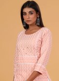 Cotton  Party Wear Kurti in Pink Enhanced with Printed - 1