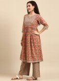 Cotton  Salwar Suit in Multi Colour Enhanced with Floral Print - 2