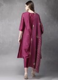 Cotton  Salwar Suit in Pink Enhanced with Embroidered - 2