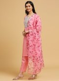 Cotton  Salwar Suit in Pink Enhanced with Embroidered - 3